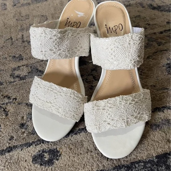 Impo Women's Lace Strap Sandals - Cream - Picture 1 of 4